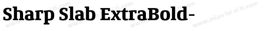 Sharp Slab ExtraBold字体转换